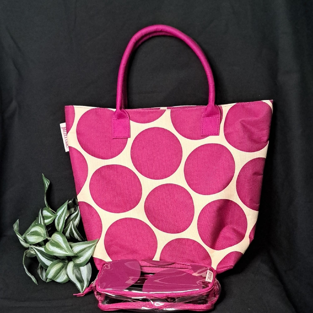 Jazzercise Magenta Polka Dot Tote Bag